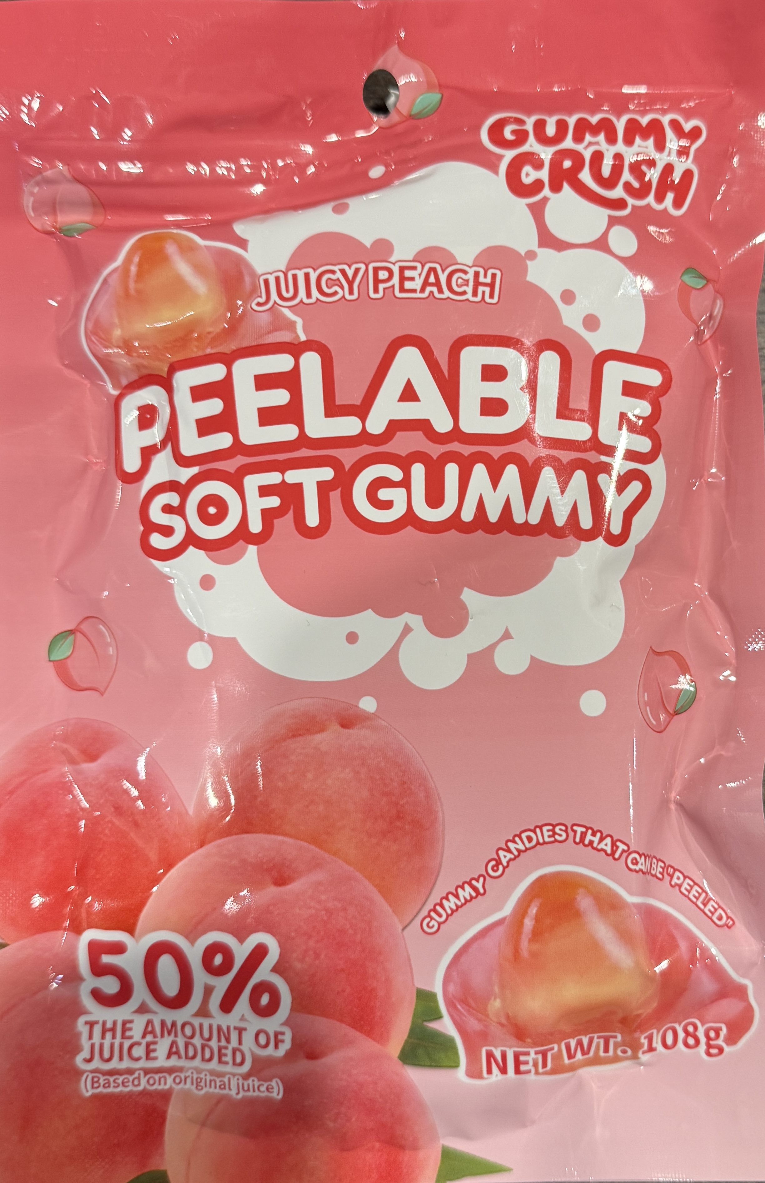 Peach Peelable Gummies 108g x 48