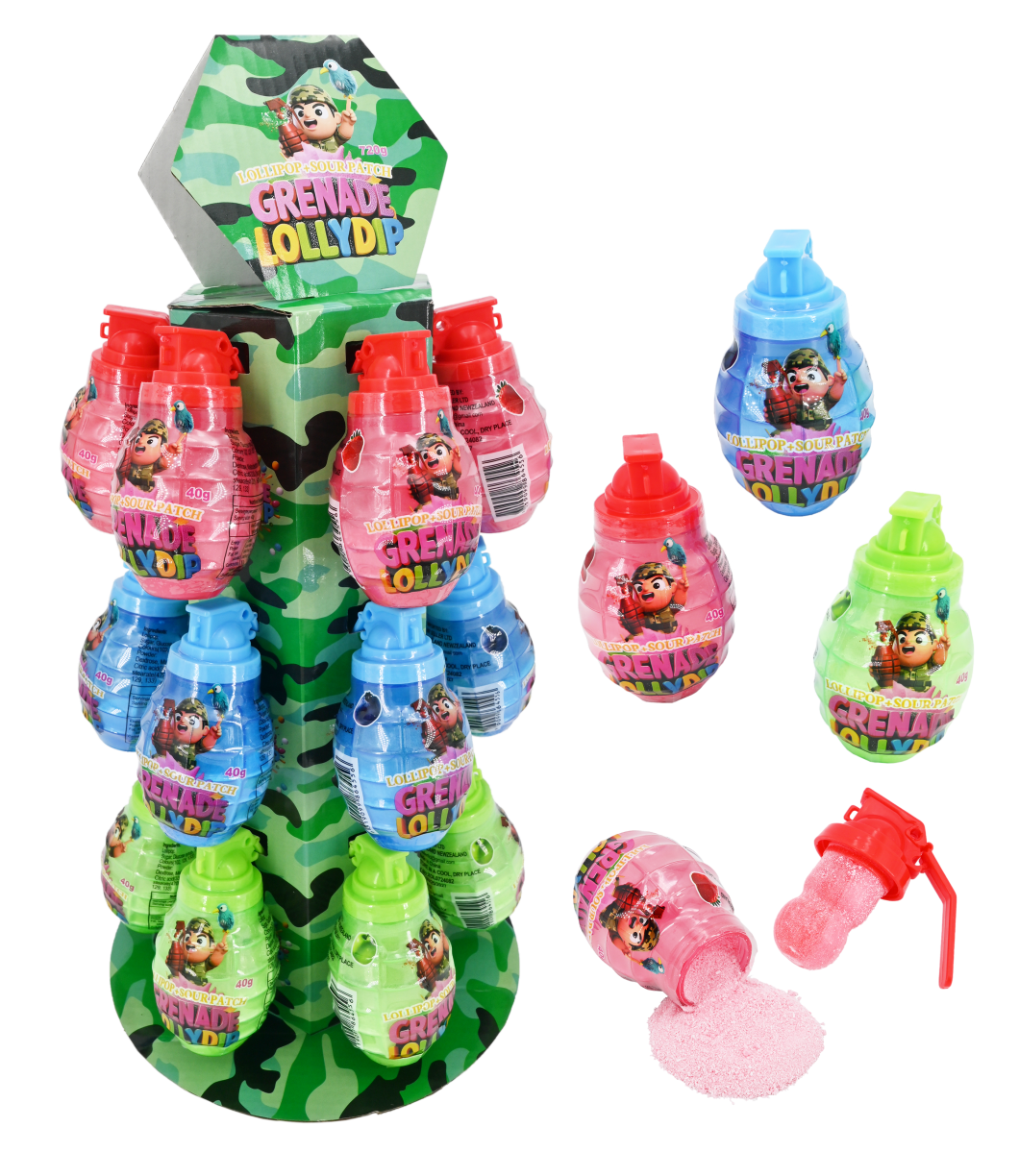 Grenede Dip & Lick Lollipop 18pcs