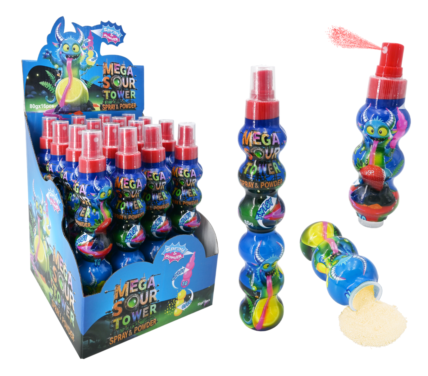 Paw Mega Sour Tower Spray & Powder 16pcs