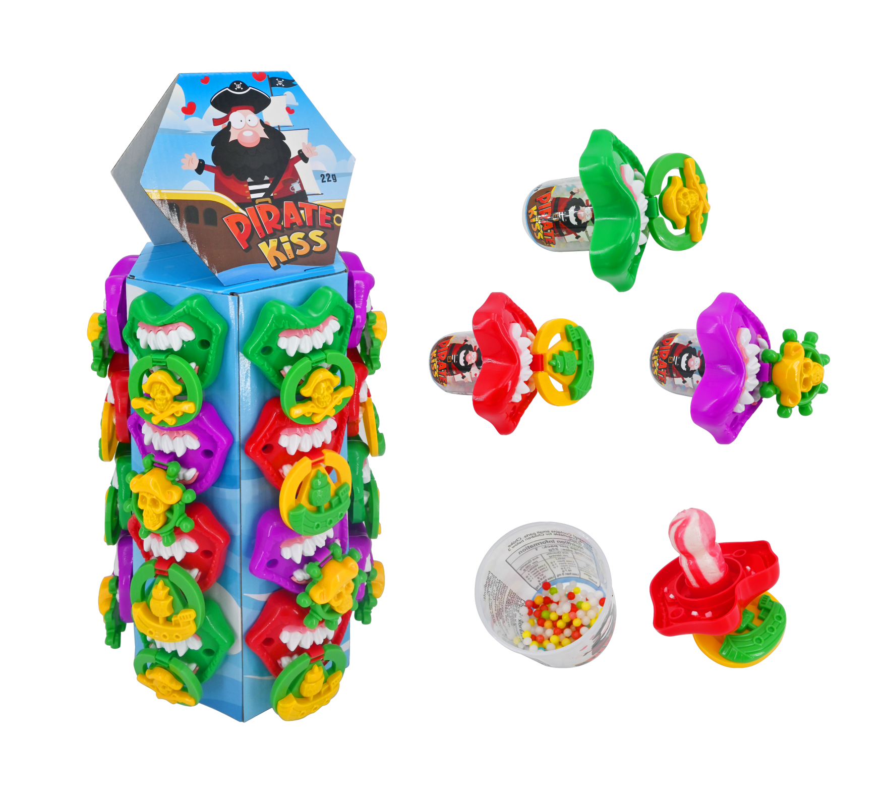 Pirate kiss pop Lollipop 24pcs