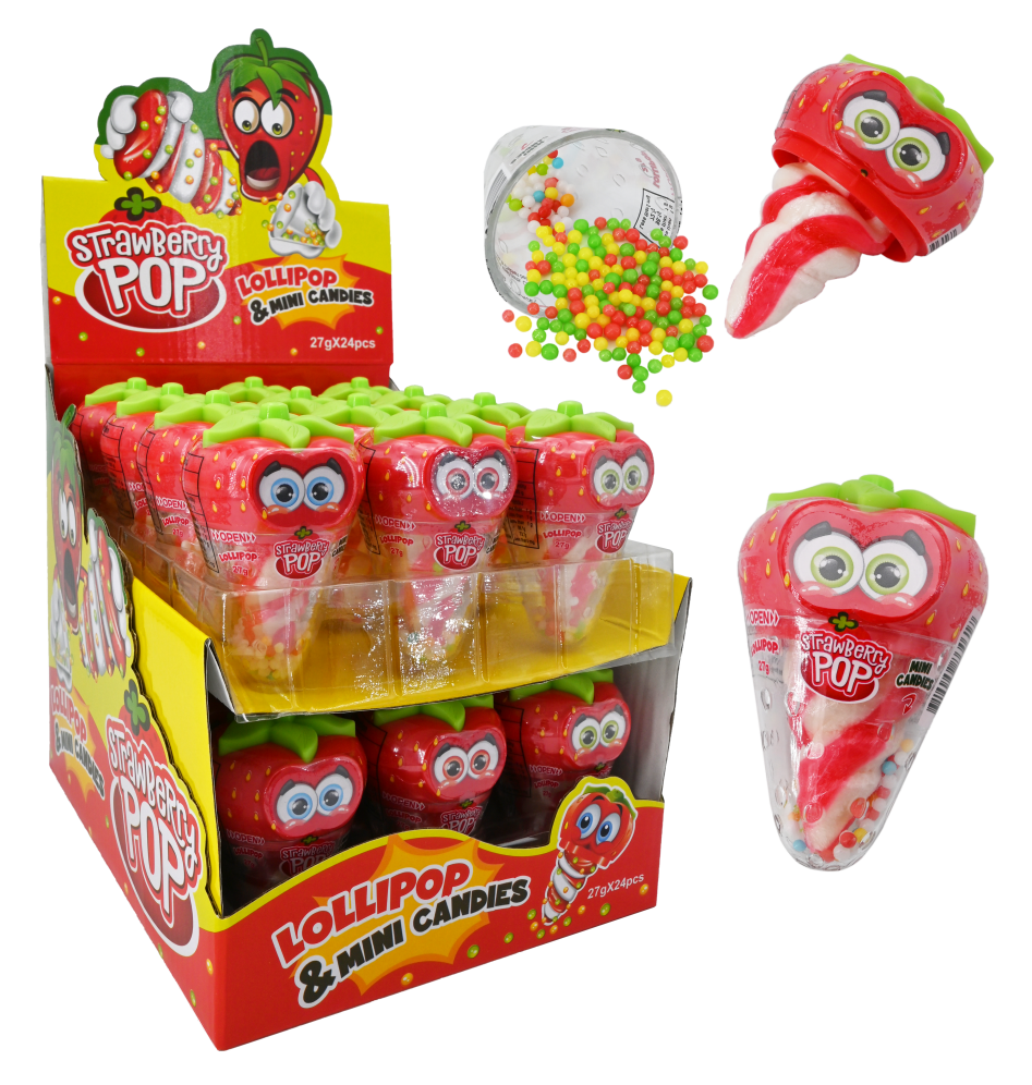 Strawberry Dipper Lollipop 24pcs