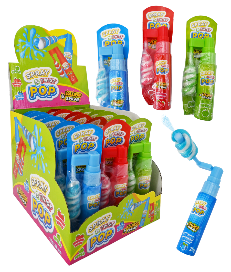 Spray Pop Lollipop 18pcs