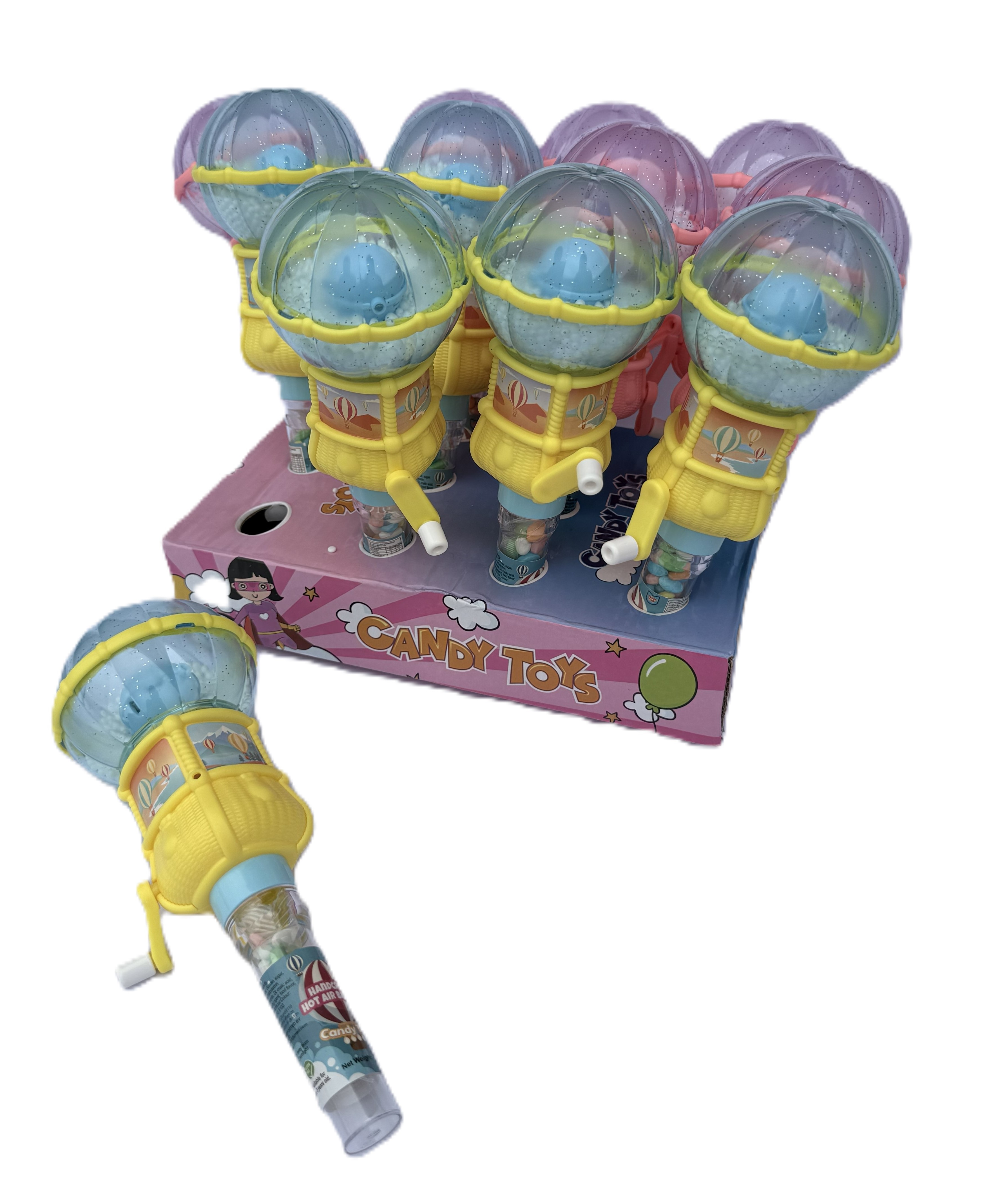 Hancrank Hot Air Balloon W/light (5g) 12pcs