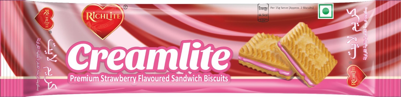 Creamlite Biscuits Strawberry 70g x 24